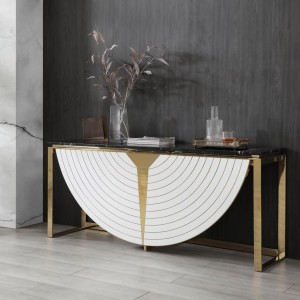 Modrest Flavio - Mesa consola dorada + mármol
