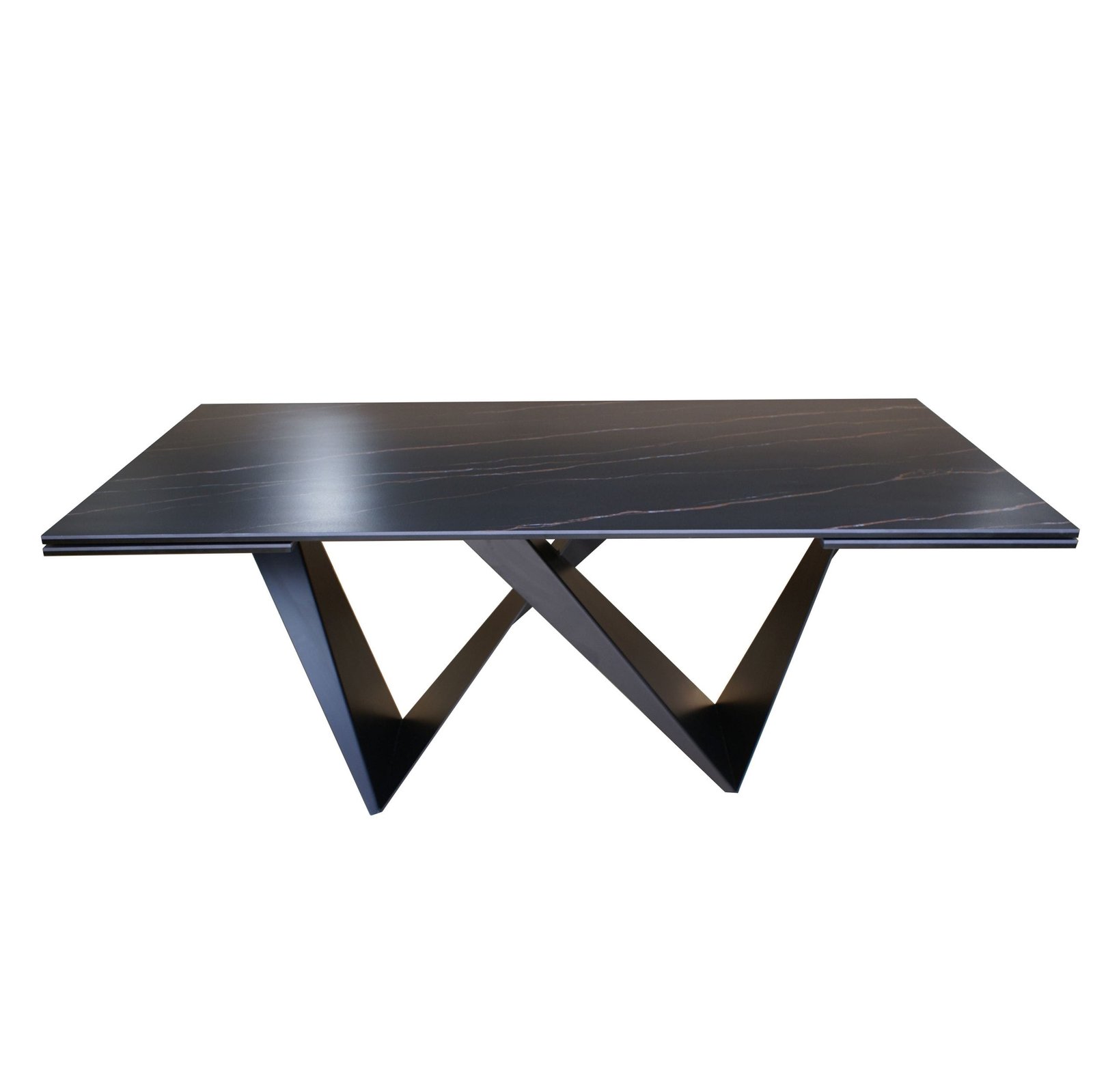 Modrest Fritz - Mesa de comedor extensible moderna de cerámica negra - Image 3