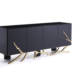 Modrest Legend moderno buffet negro y dorado