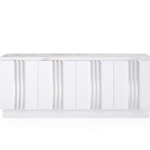 Modrest Kingsley Buffet moderno de mármol y acero inoxidable