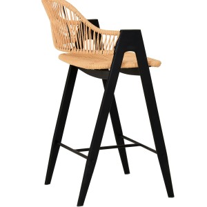 Modrest Gayle - Taburete de mostrador moderno de ratán, juego de 2