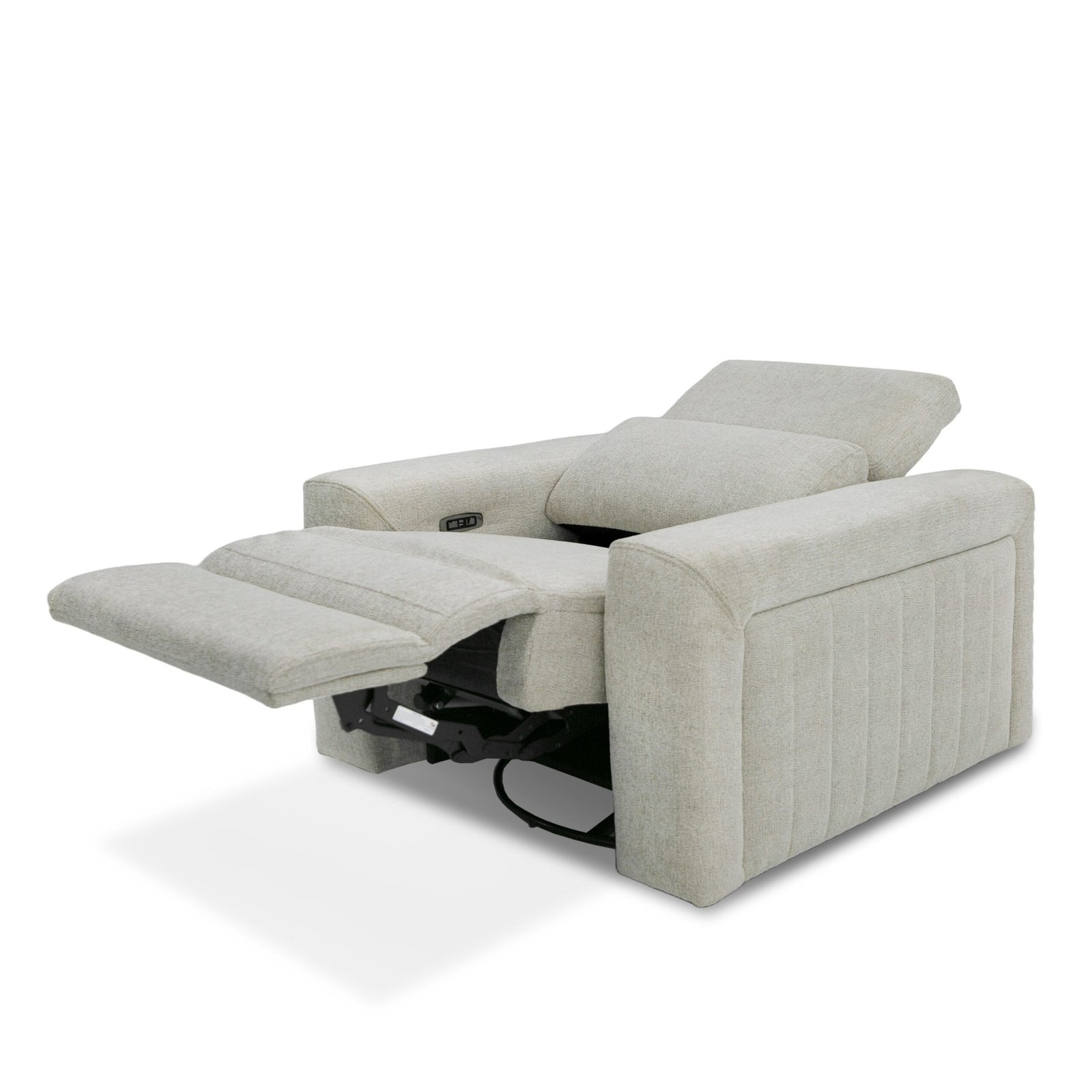 Divani Casa Gering - Silla reclinable eléctrica moderna de tela beige - Image 3