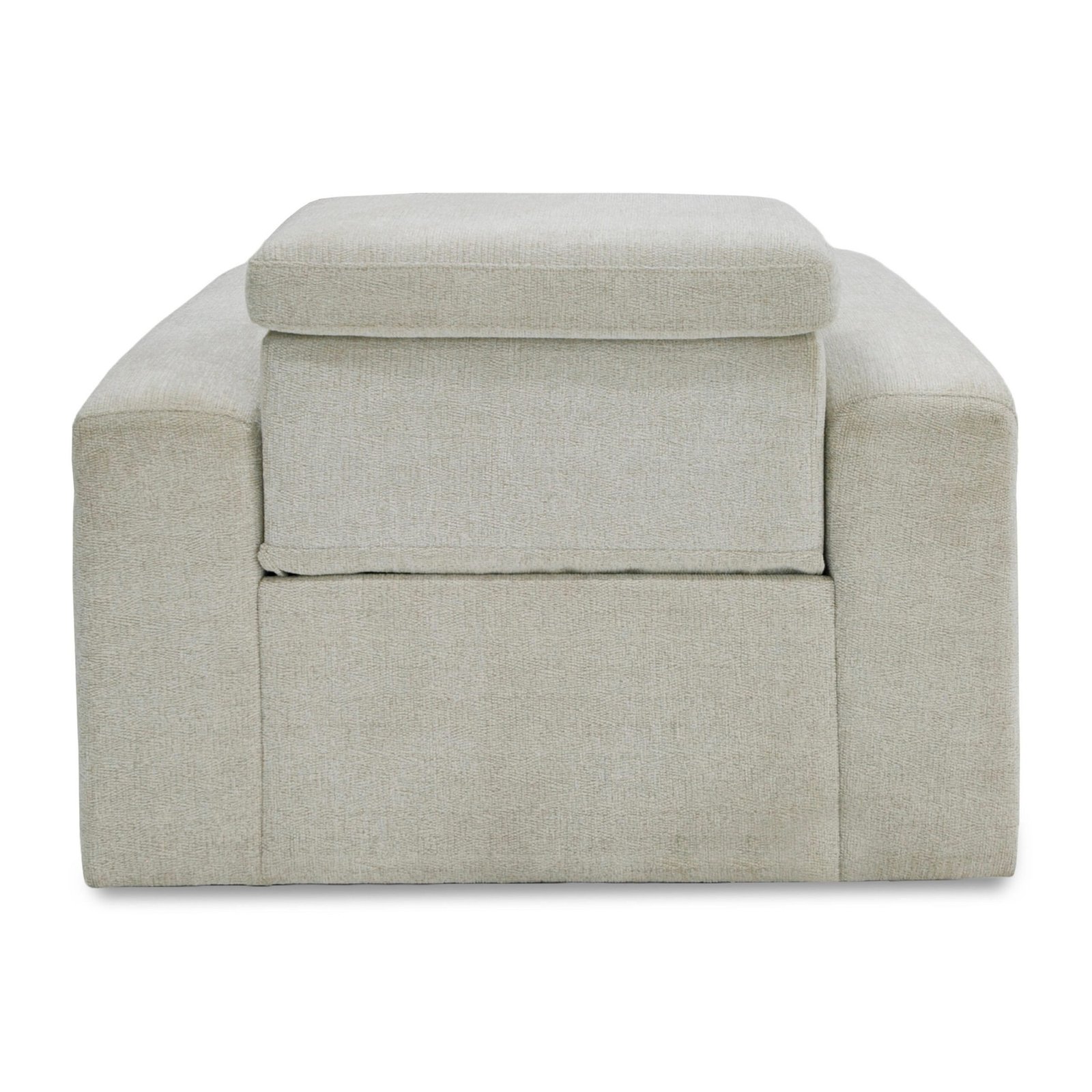 Divani Casa Gering - Silla reclinable eléctrica moderna de tela beige - Image 5
