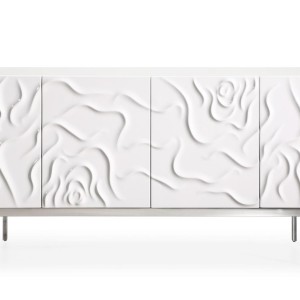 Modrest Gwen - Buffet moderno blanco de alto brillo