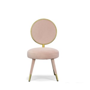Modrest Haswell - Silla decorativa de terciopelo rosa Glam (juego de dos)