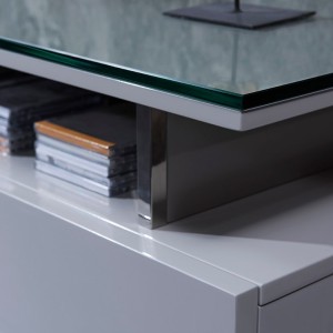 Mueble para TV Modrest Hurst contemporáneo gris brillante