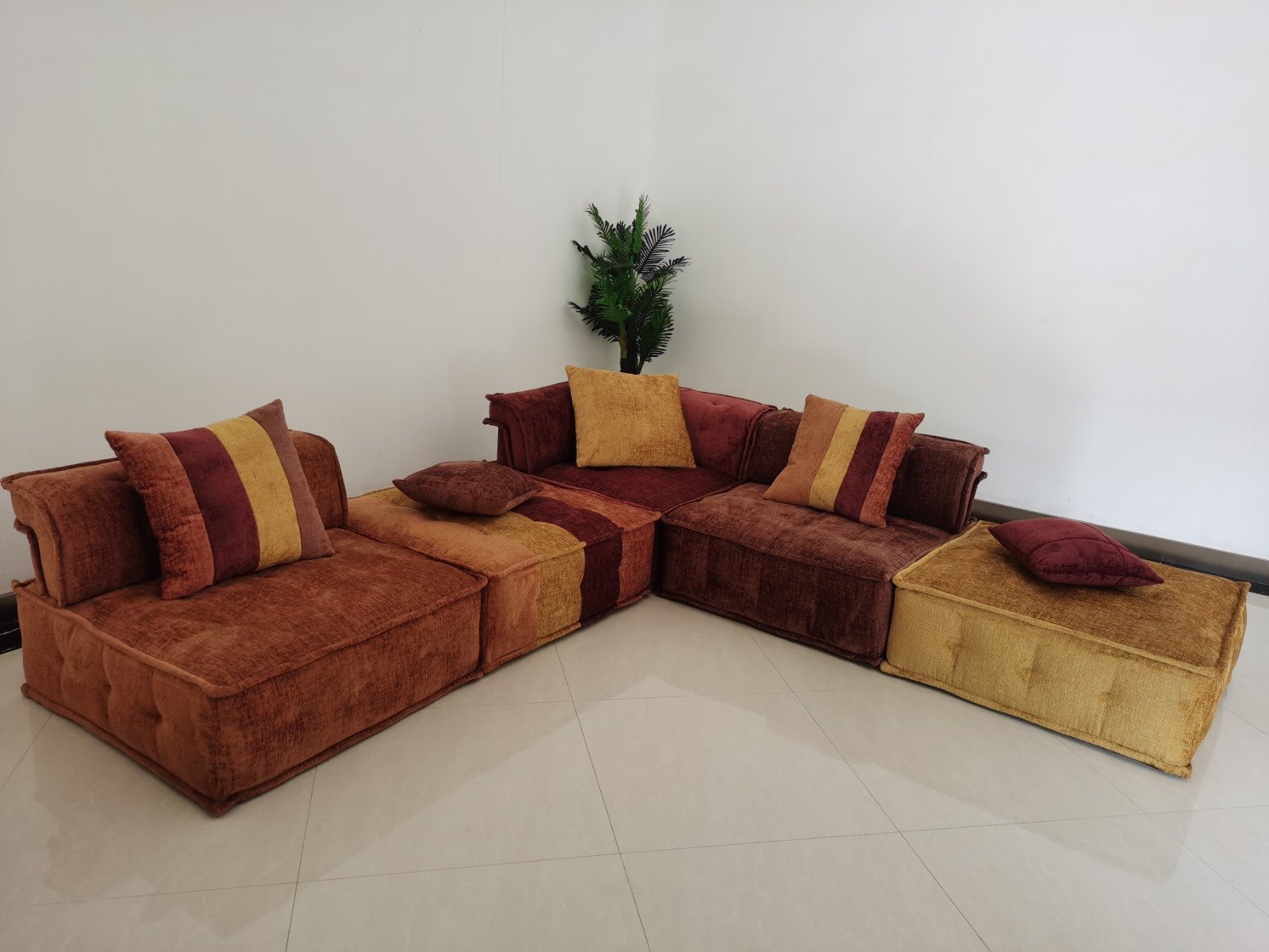 Divani Casa Dubai - Sofá seccional modular moderno de tela multicolor - Image 2