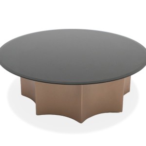 Modrest - Mesa de centro baja redonda moderna Ingram