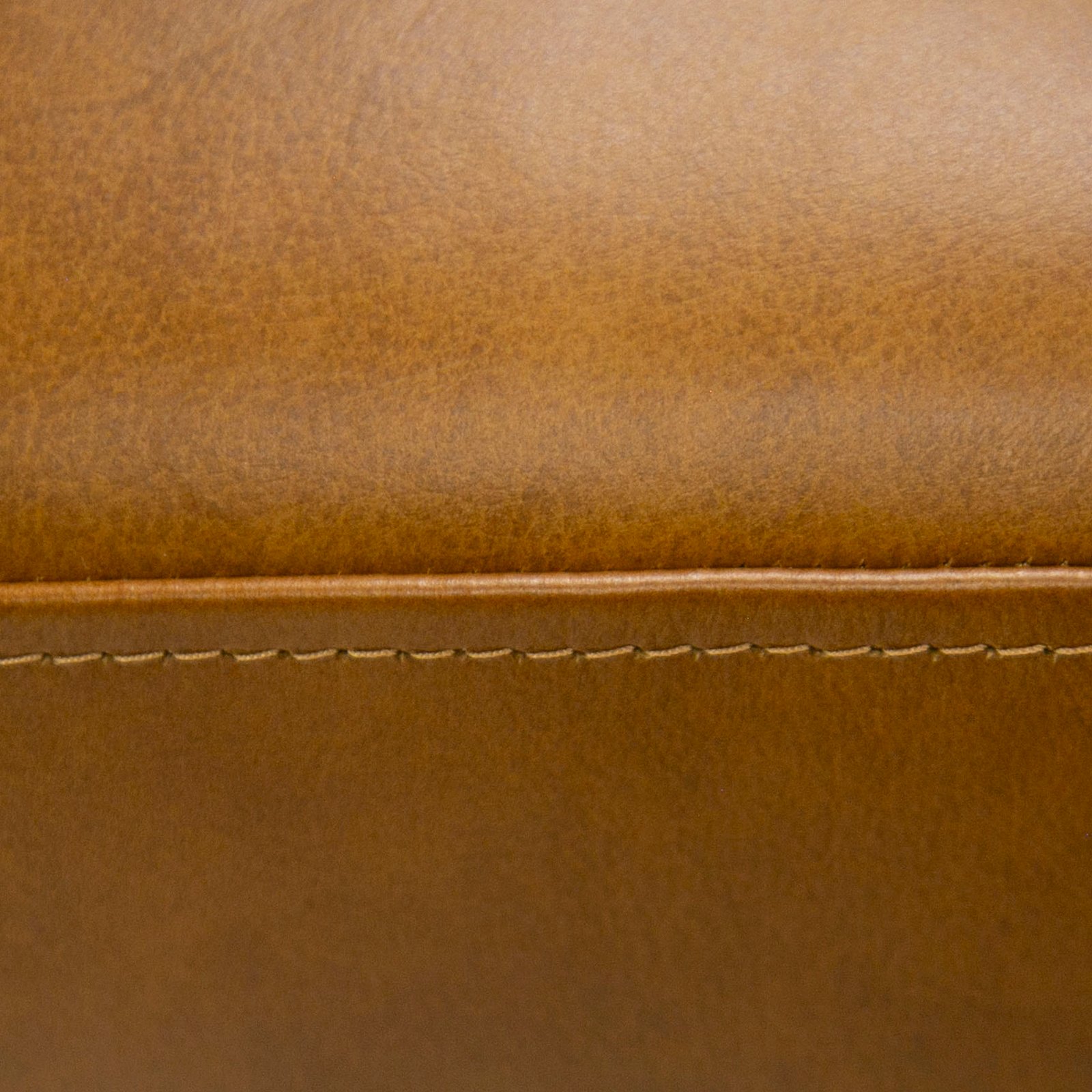 Divani Casa Jacoba - Otomana rectangular moderna de cuero color camel - Image 2