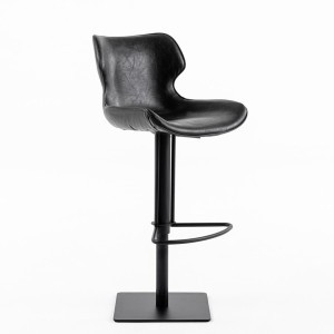 Modrest Jamila - Taburete de bar moderno de ecopiel marrón oscuro