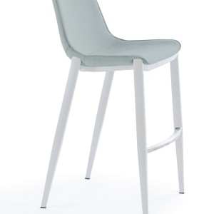Modrest Jane - Taburete de mostrador moderno gris claro, juego de 2