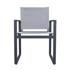 Renava Kayak - Sillón de comedor de exterior moderno de carbón (juego de 2)