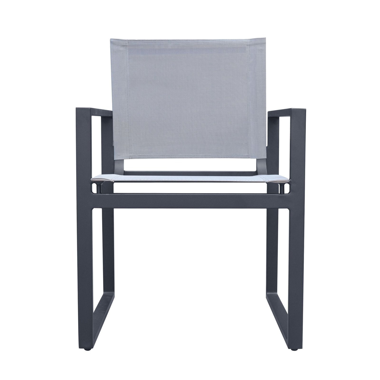 Renava Kayak – Sillón de comedor de exterior moderno de carbón (juego de 2)
