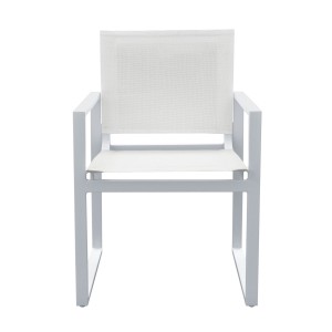 Renava Kayak - Sillón de comedor de exterior blanco moderno (juego de 2)