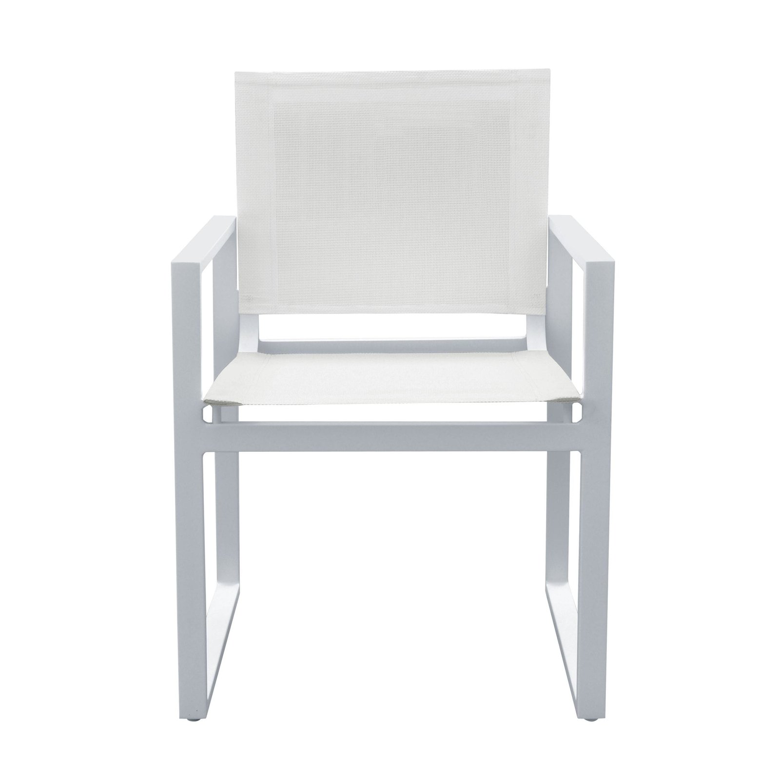 Renava Kayak – Sillón de comedor de exterior blanco moderno (juego de 2)