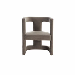 Modrest Kendra - Silla decorativa moderna de tela gris
