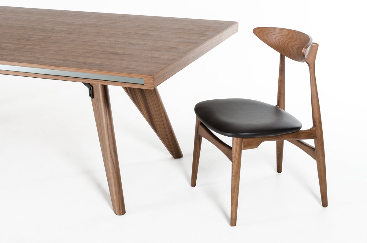 Mesa de comedor Modrest Kennedy Mid-Century de nogal - Image 3