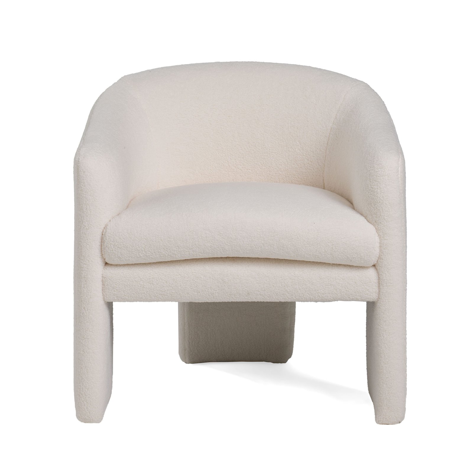 Modrest - Silla decorativa moderna de tela color blanco roto Khan - Image 3