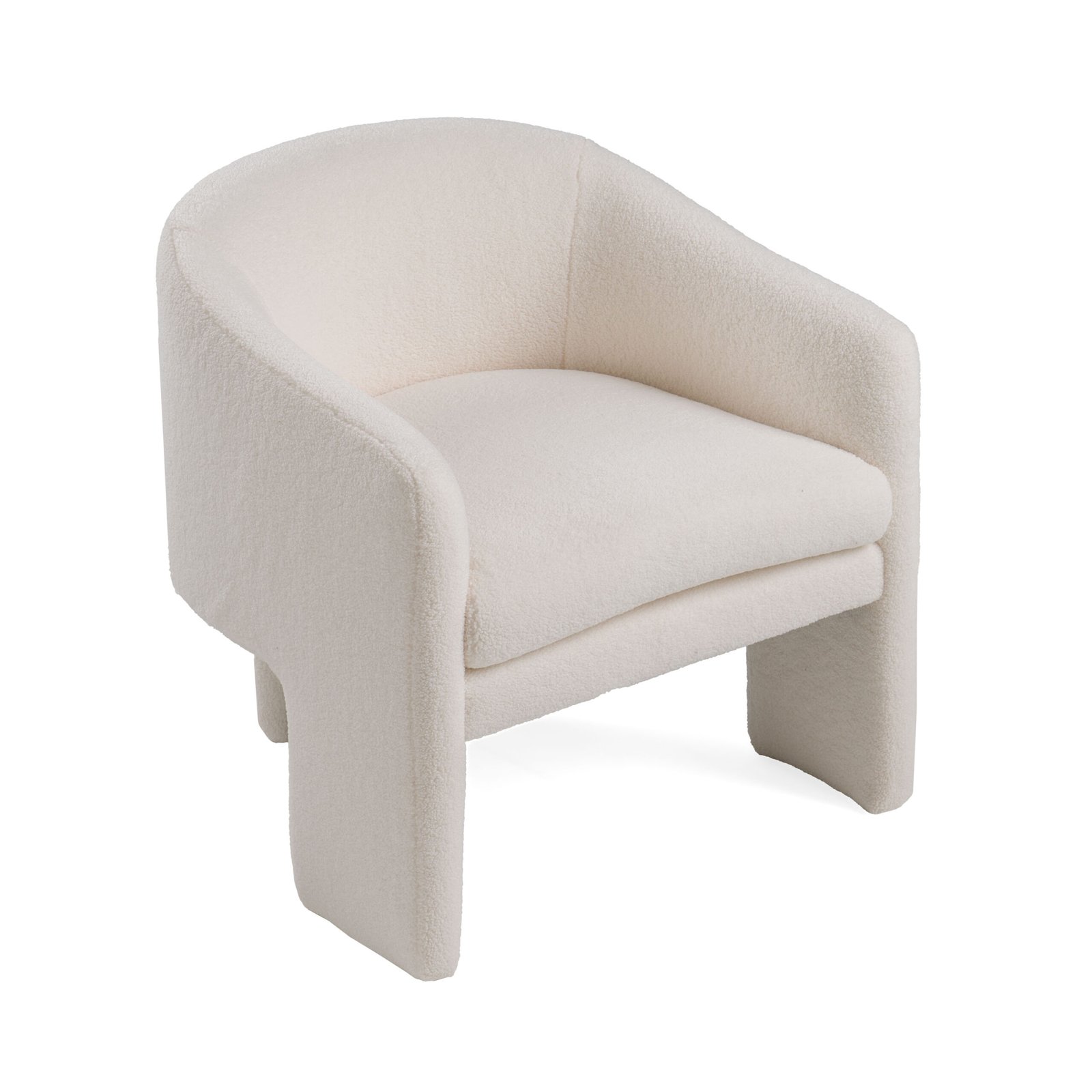 Modrest - Silla decorativa moderna de tela color blanco roto Khan - Image 5
