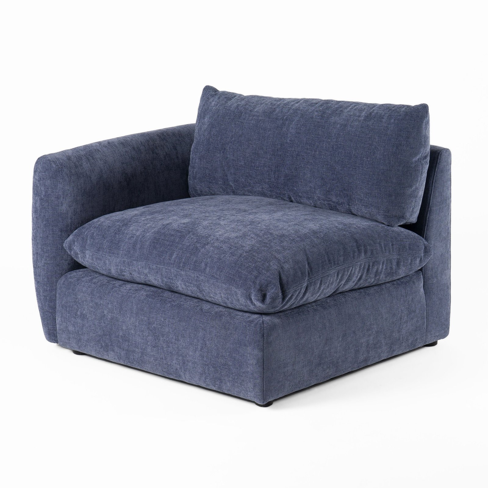 Divani Casa Kinsey - Asiento modular moderno de tela azul orientado hacia la izquierda - Image 2