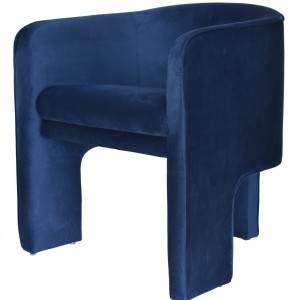 Modrest Kyle - Silla decorativa moderna de terciopelo azul