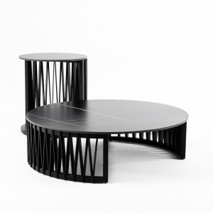 Modrest Larimer - Juego de mesa de centro redonda moderna