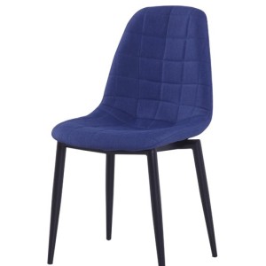 Zella - Silla de comedor moderna azul (juego de 2)