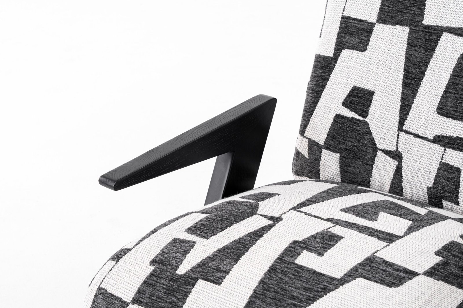 Modrest Leana - Silla decorativa moderna de tela en blanco y negro - Image 4