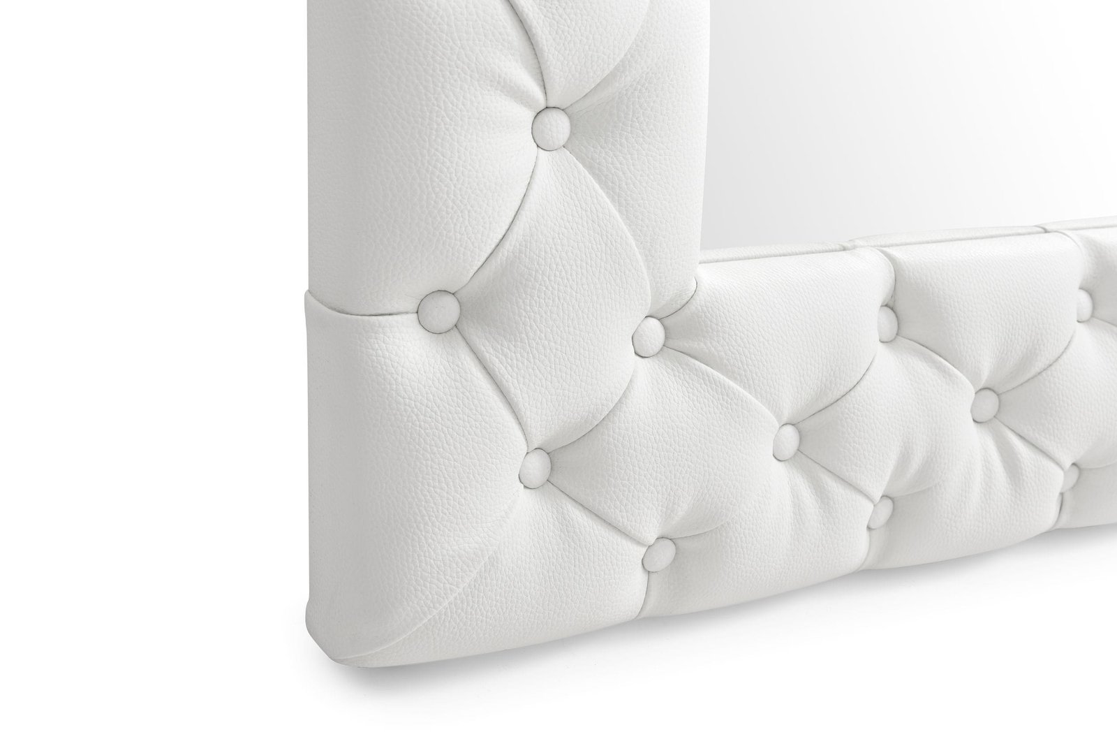 Modrest Legend - Espejo de piso moderno de cuero regenerado blanco - Image 4