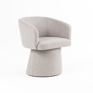 Modrest Linton - Silla de comedor moderna de tela gris claro