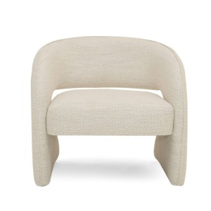 Modrest Luby - Silla decorativa moderna de tela color crema