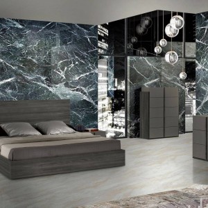 Nova Domus Lucia - Recámara italiana moderna gris mate / gris olmo