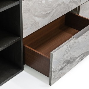 Nova Domus Maranello - Cómoda moderna con lavado gris y mármol sintético