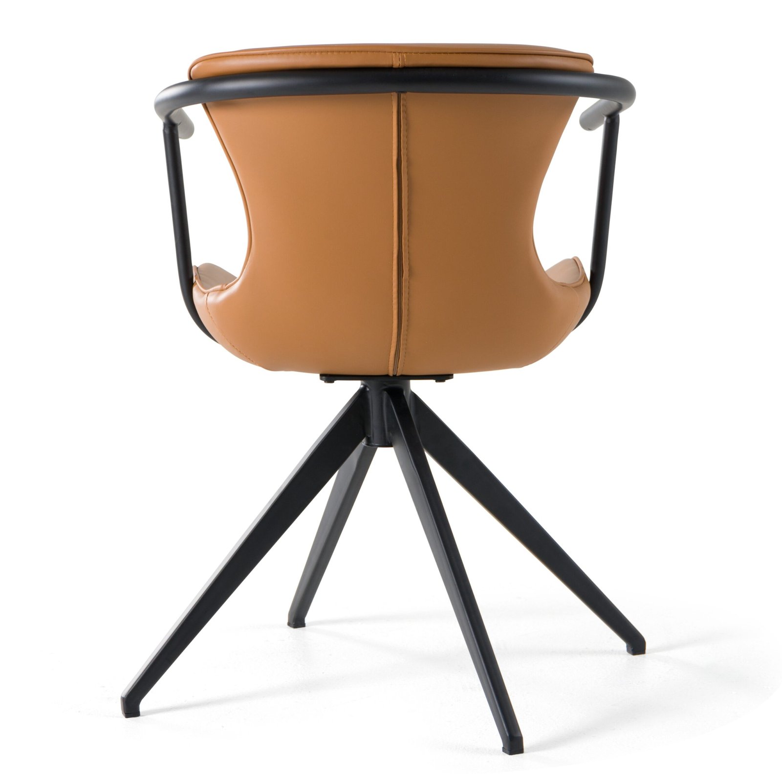 Modrest Maureen - Silla de comedor moderna en color camel y negro - Image 4