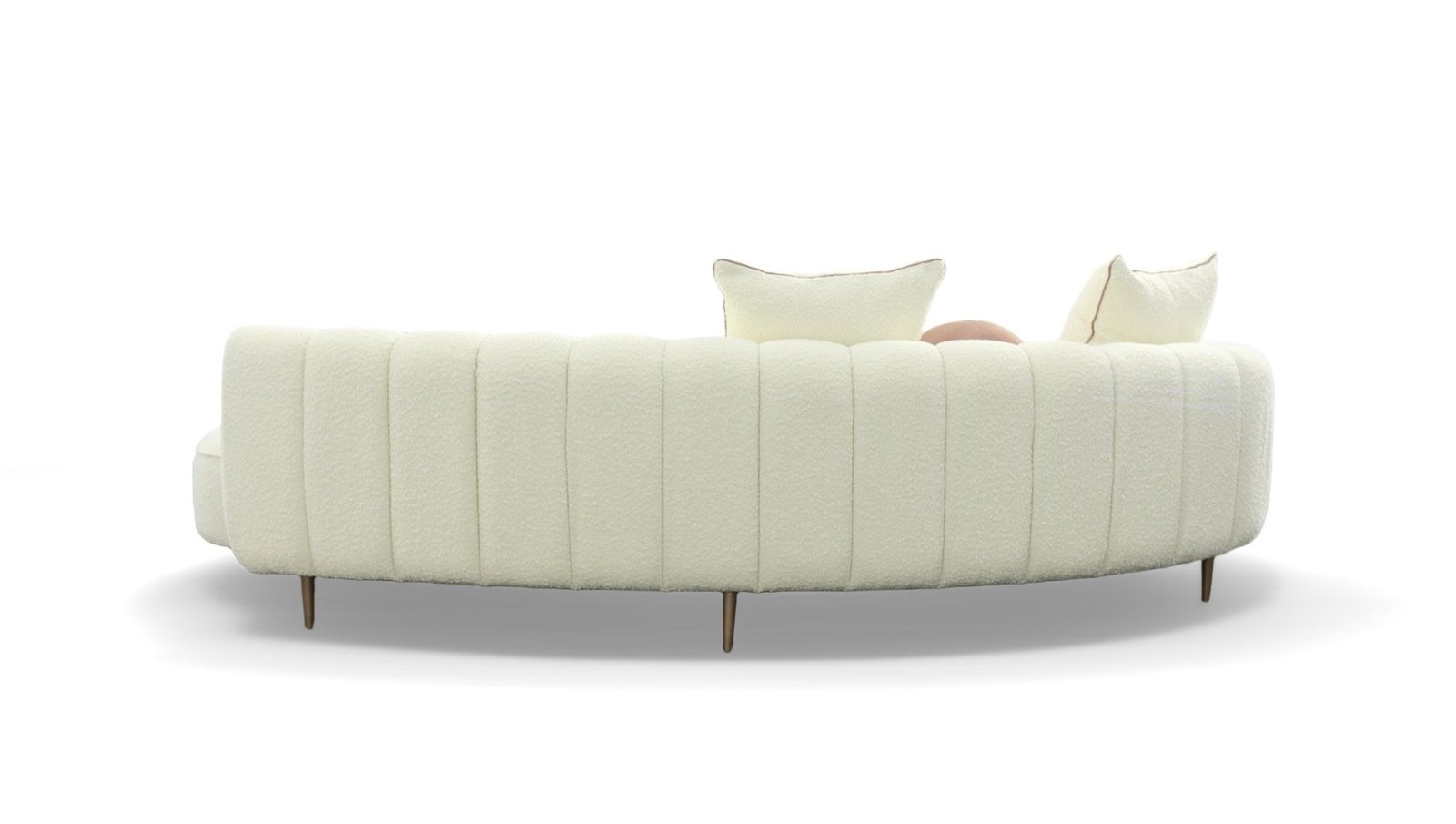 Modrest - Chaise Maverick Modern de tela color crema - Image 4