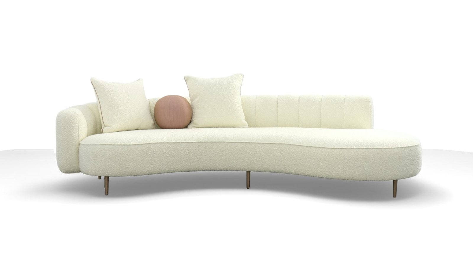 Modrest - Chaise Maverick Modern de tela color crema - Image 5