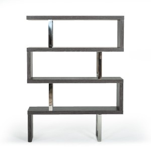 Librería moderna Modrest Maze de olmo gris