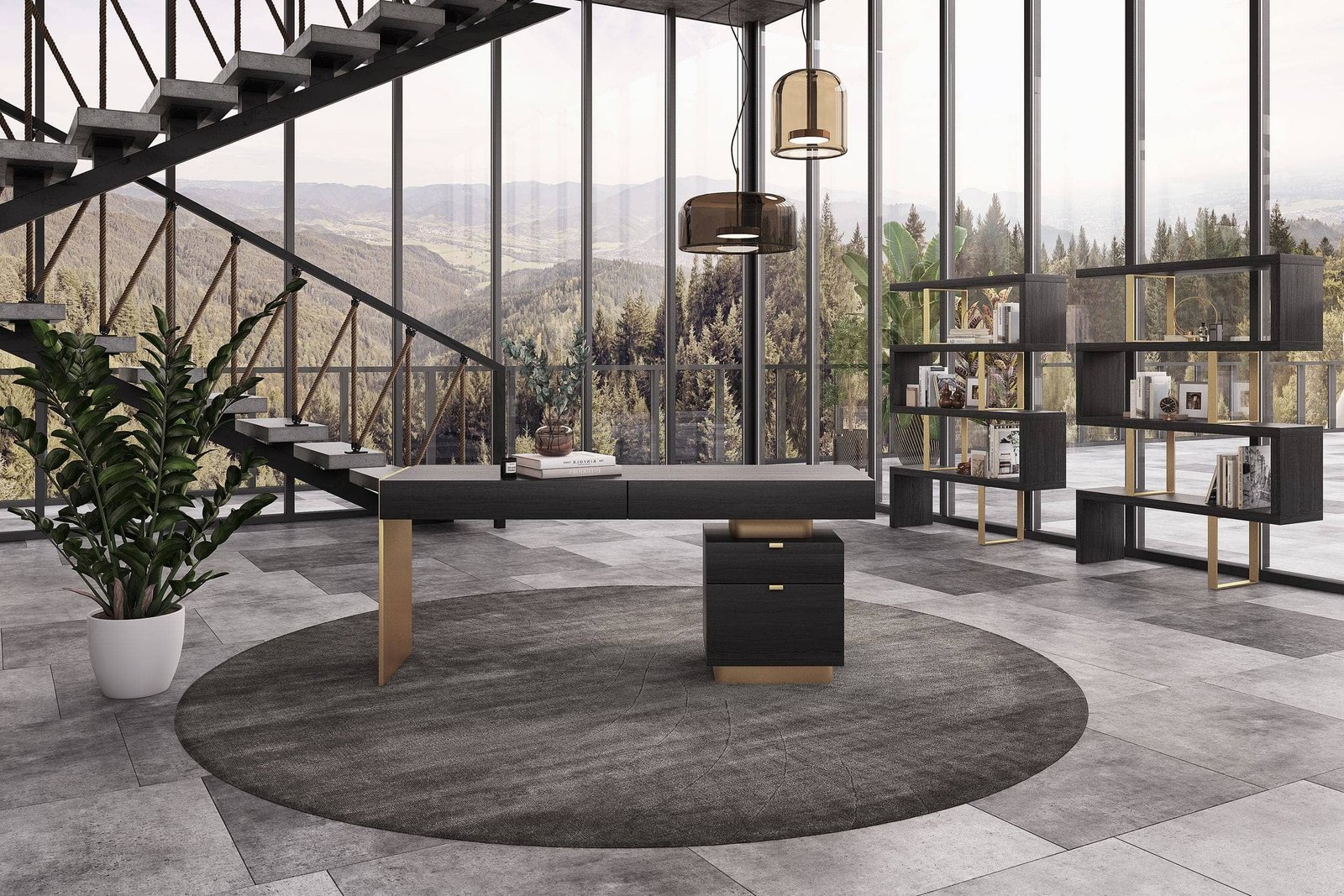 Modrest Maze - Librería Elm Grey & Gold - Image 2