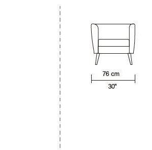 Divani Casa Bannack Sillón moderno de tela gris claro