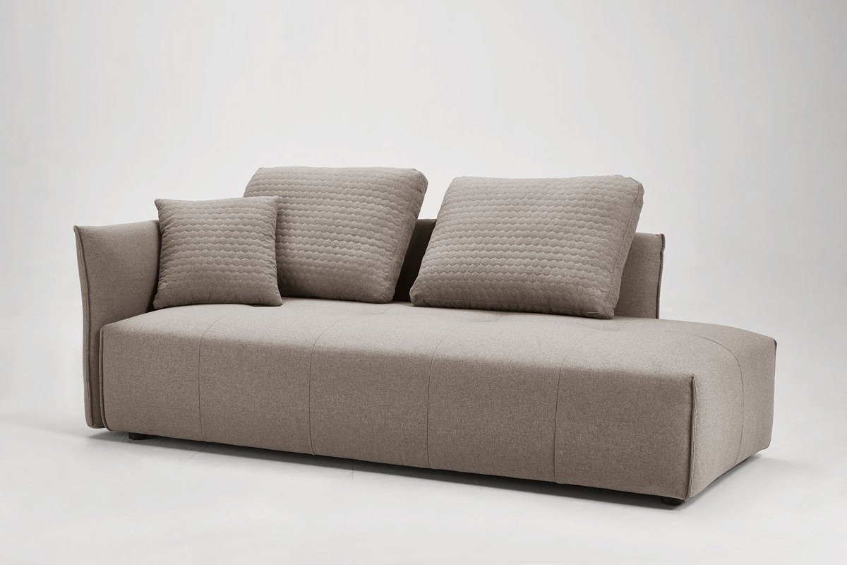 Divani Casa - Sofá cama seccional modular moderno de tela gris claro Polson - Image 5