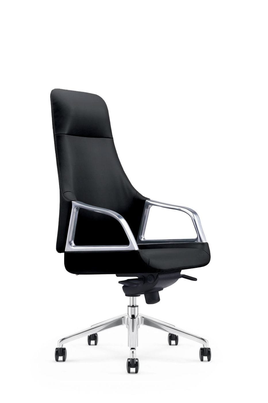 Modrest Merlo - Silla de oficina ejecutiva moderna con respaldo alto en negro - Image 2