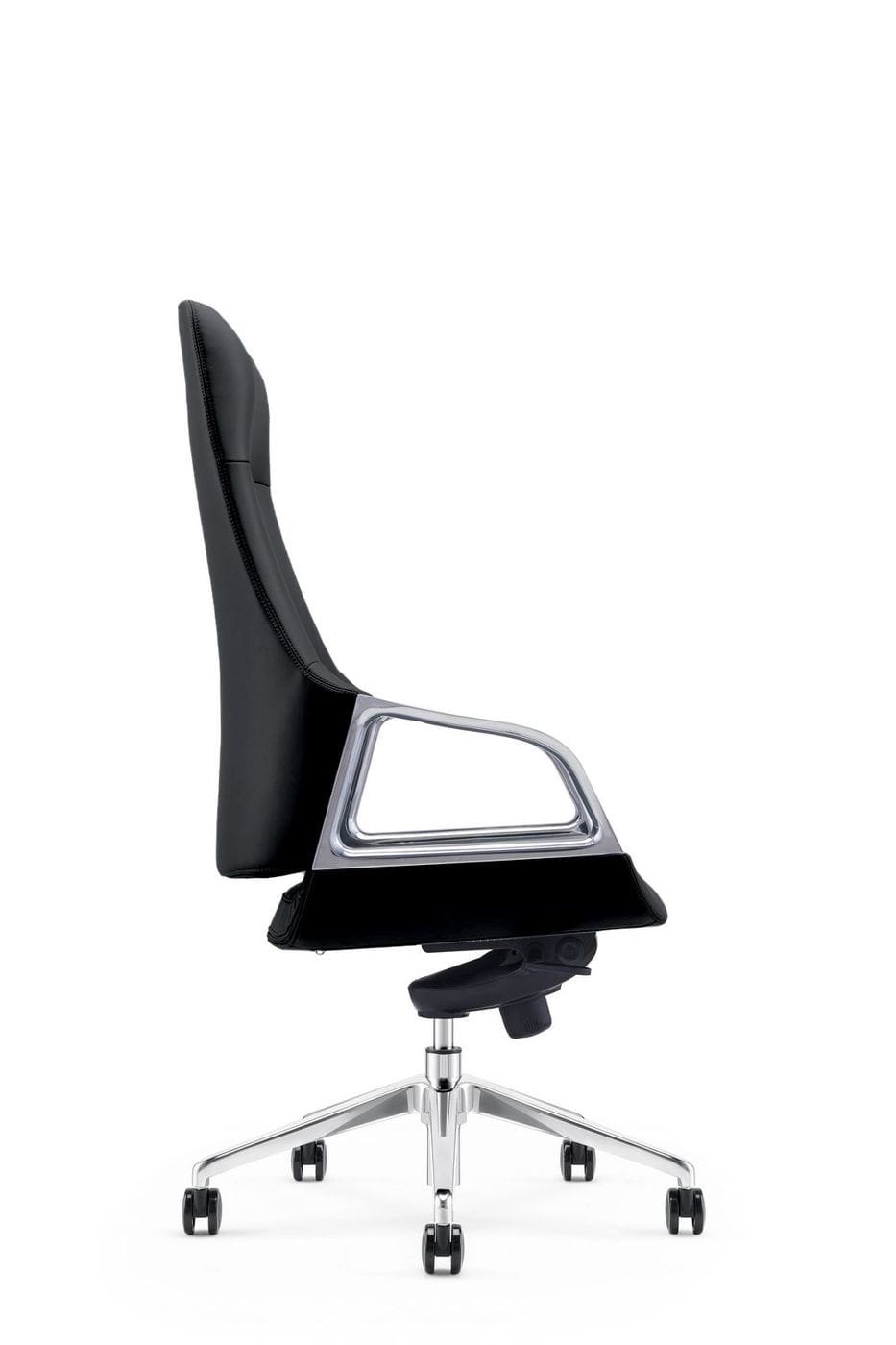 Modrest Merlo - Silla de oficina ejecutiva moderna con respaldo alto en negro - Image 3
