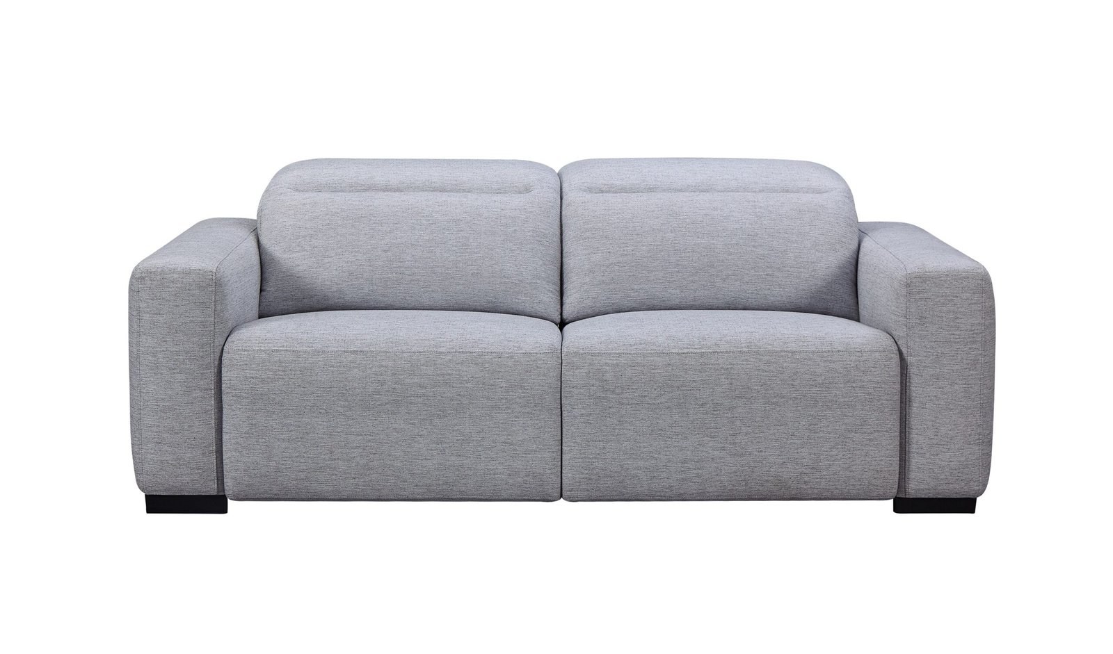 Divani Casa Bode - Sofá moderno de tela gris con 2 sillones reclinables