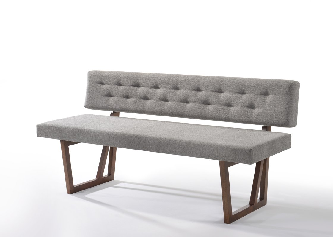Juego de comedor moderno Modrest Jordan en nogal y gris
