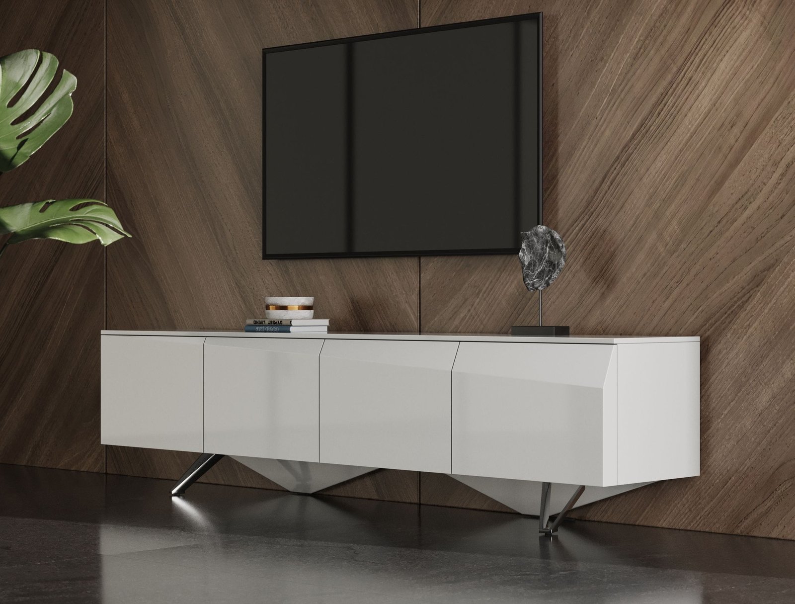 Modrest Columbia - Mueble para TV moderno en color blanco - Image 4