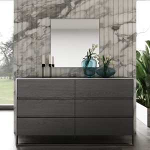 Modrest Jolene - Espejo gris moderno