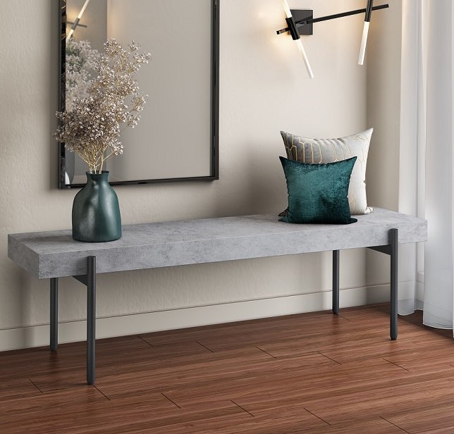 Modrest Timlin - Banco moderno de hormigón y metal - Image 3