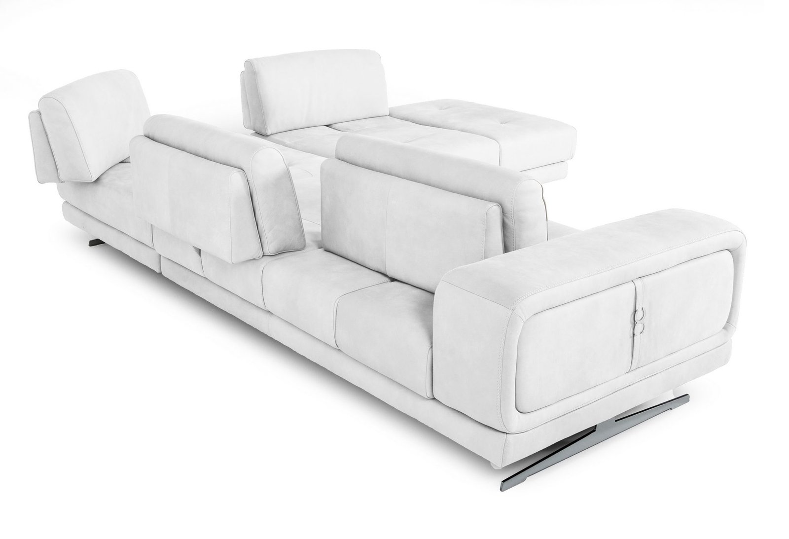 Lamod Italia Mood - Sofá seccional italiano de cuero blanco con orientación derecha - Image 3