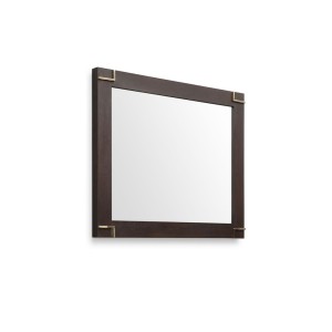 Modrest Moontide - Espejo moderno de fresno ahumado y oro