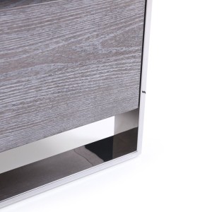 Mesita de noche Modrest Arlene moderna de olmo gris